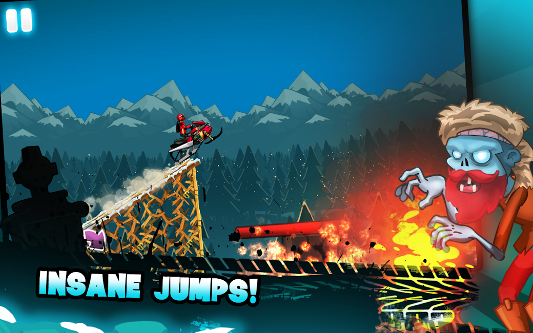 Zombie Shooter Motorcycle Race Jump