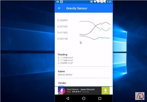 Test Your Android- Gravity Sensor-min