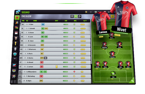 Top Eleven - Be a soccer manager-Squad