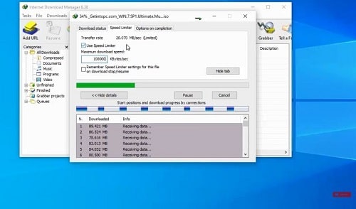 IDM Download Manager- Speed Limt Set-min