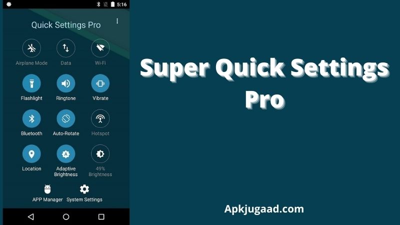 Super Quick Settings Pro- Feature Image
